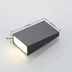 Lucande Adarey udendørs LED-væglampe, IP54