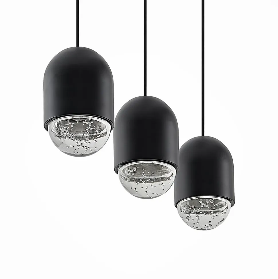 Lucande Amielle pendellampe, 3 lyskilder, sort