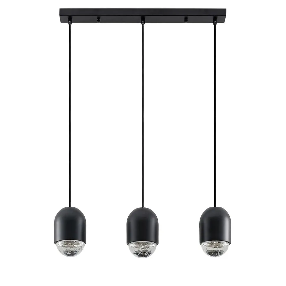 Lucande Amielle pendellampe, 3 lyskilder, sort
