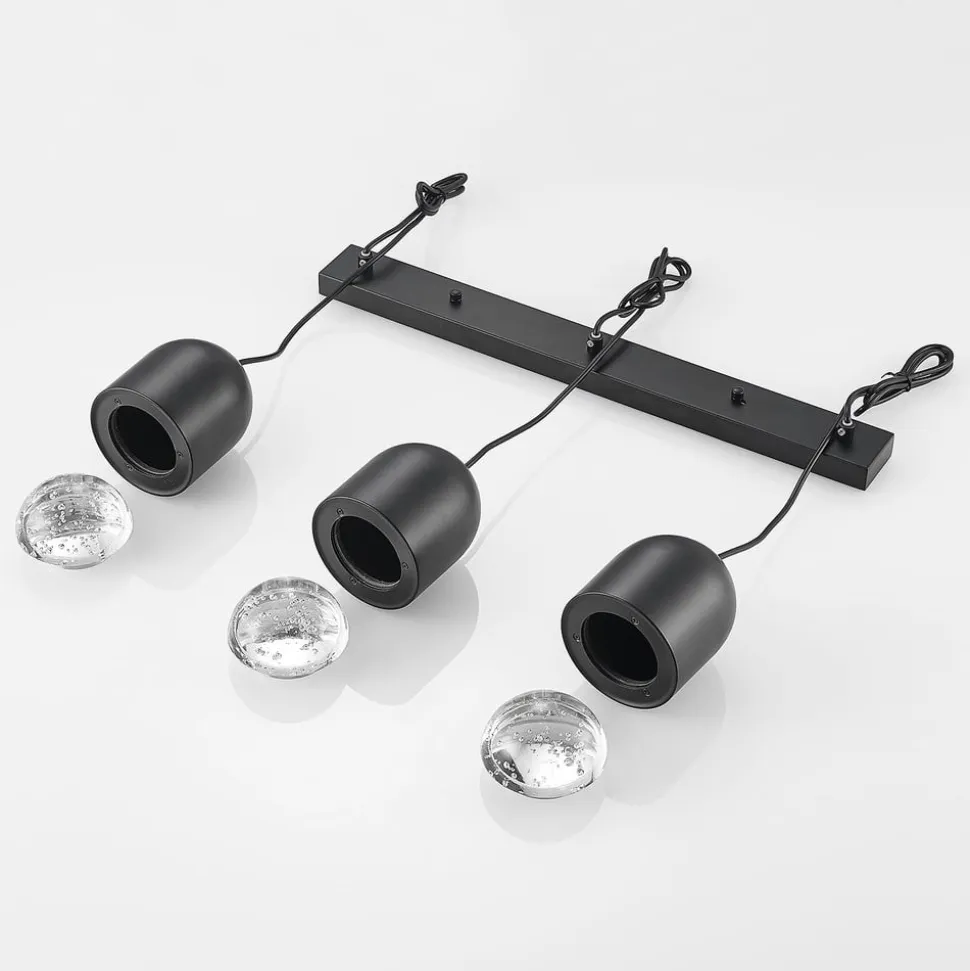 Lucande Amielle pendellampe, 3 lyskilder, sort