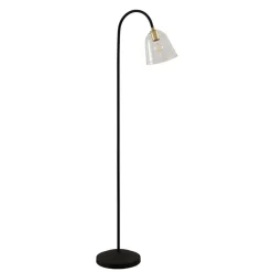 Lucande Anjita gulvlampe, glasskærm
