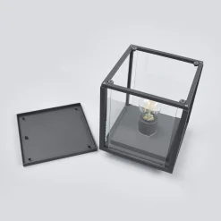 Lucande Annalea sokkellampe, 55 cm, antracit, IP54