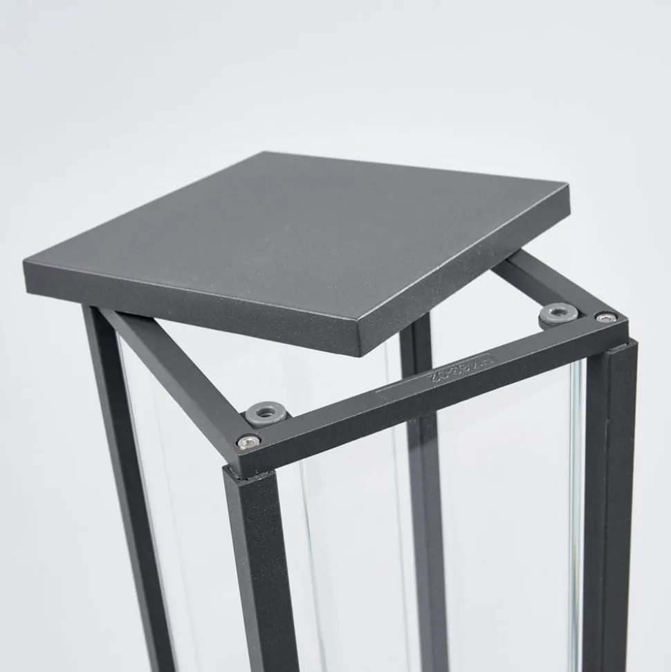 Lucande Annalea sokkellampe, 50 cm, antracit, IP54