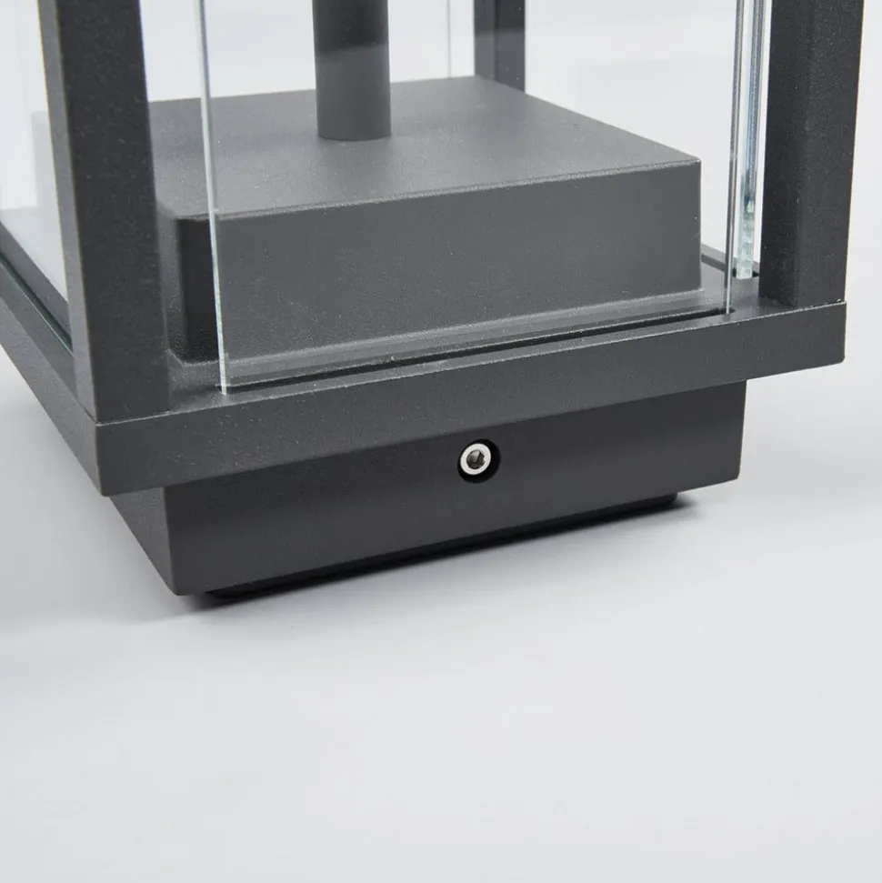 Lucande Annalea sokkellampe, 50 cm, antracit, IP54
