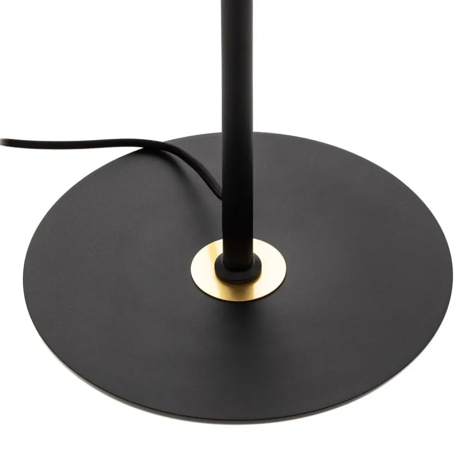 Lucande Aparas gulvlampe, bladlook, sort-guld