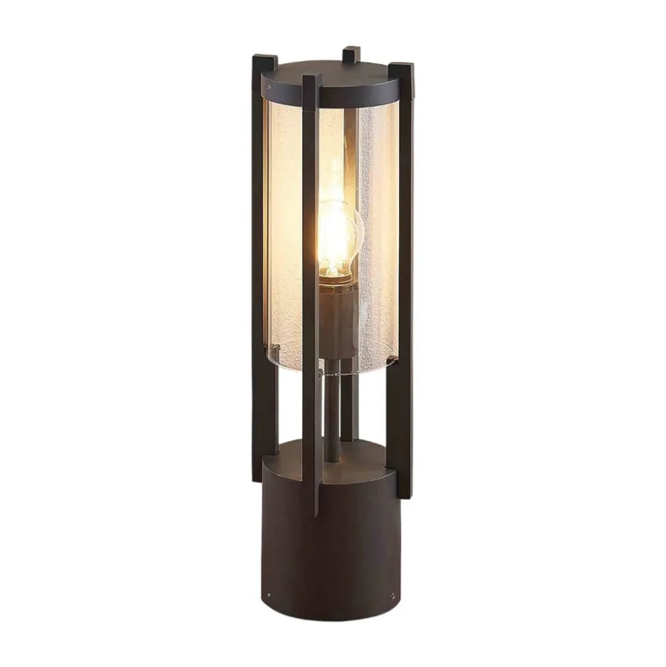 Lucande Brienne sokkellampe, 50 cm, antracit, metal