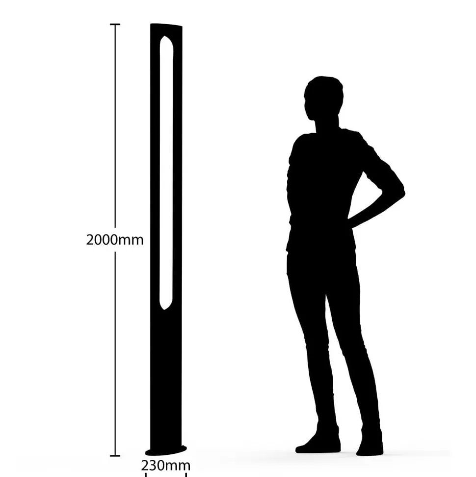 Lucande Dovino LED-lygtepæl, 200 cm