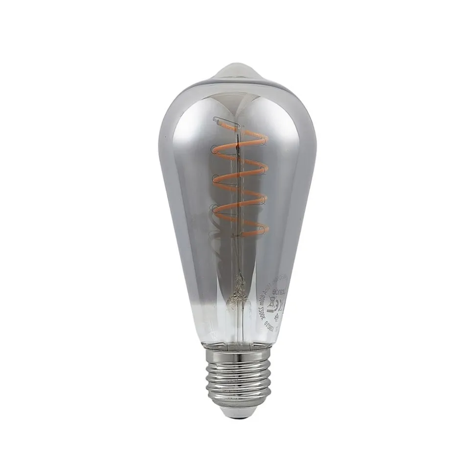 Lucande E27-pære ST64 4W 918 dæmpes titan, 2 stk