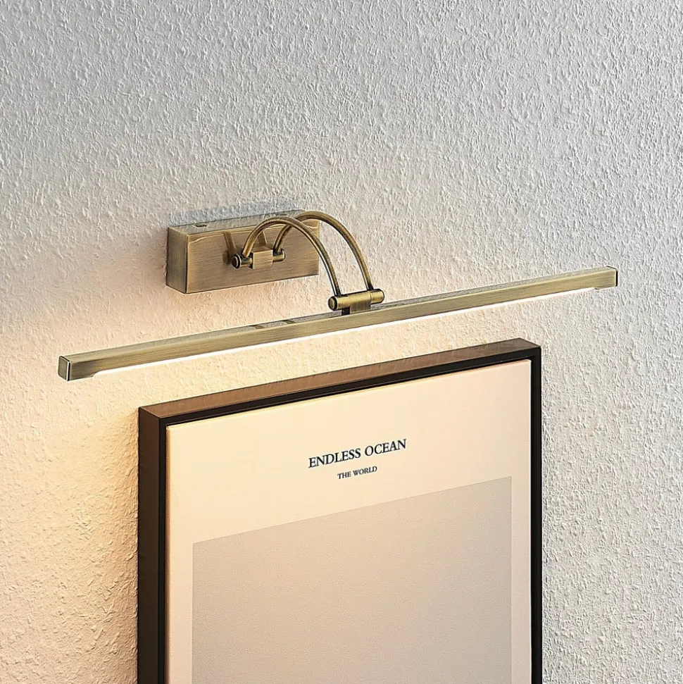 Lucande Felena LED-gallerilampe, antik messing