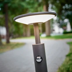 Lucande Fenia LED-vejlampe, 60 cm, sensor, IP54, antracit