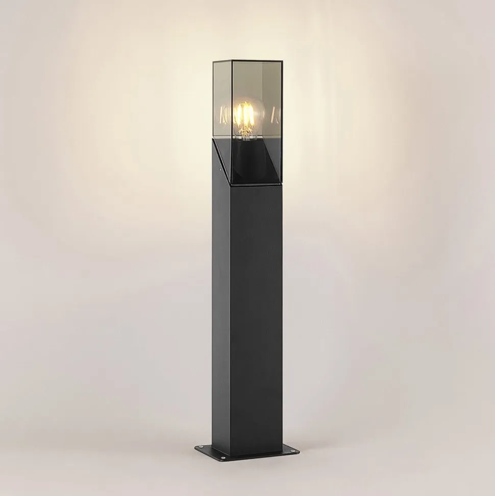 Lucande Fiola sokkellampe, 60 cm, antracit, IP54