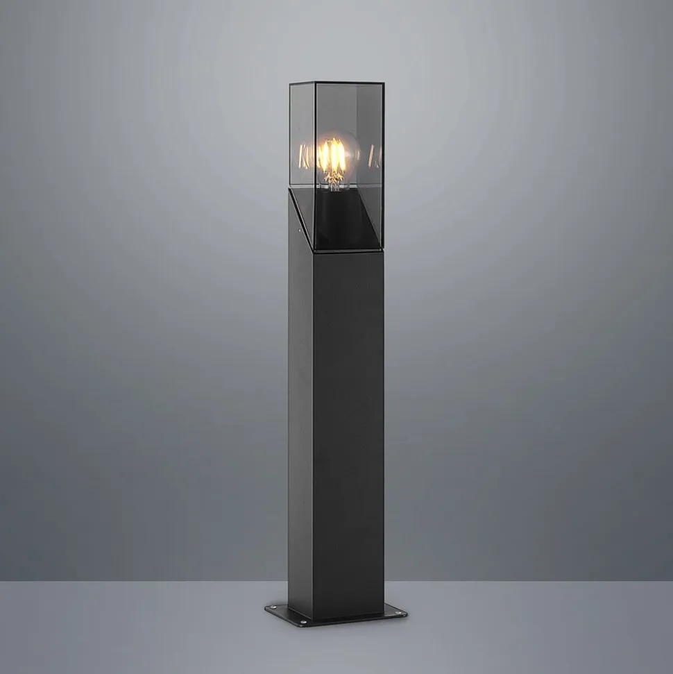 Lucande Fiola sokkellampe, 60 cm, antracit, IP54