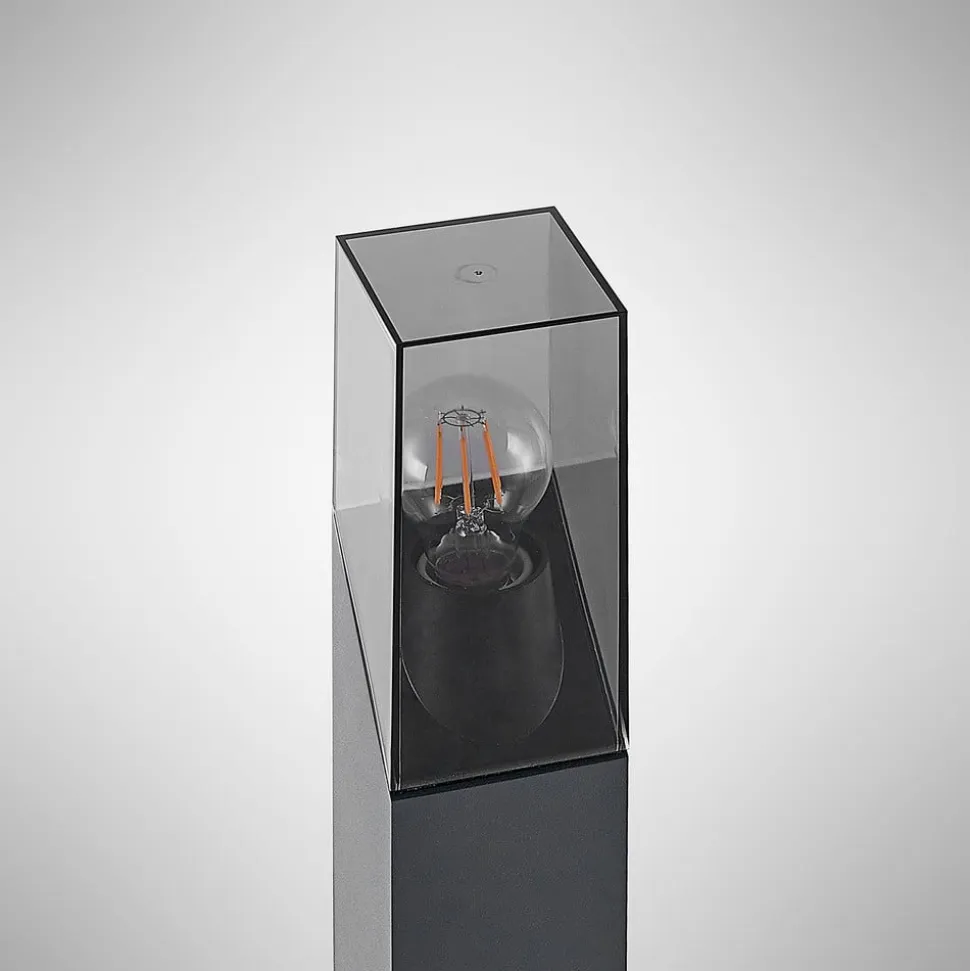 Lucande Fiola sokkellampe, 60 cm, antracit, IP54