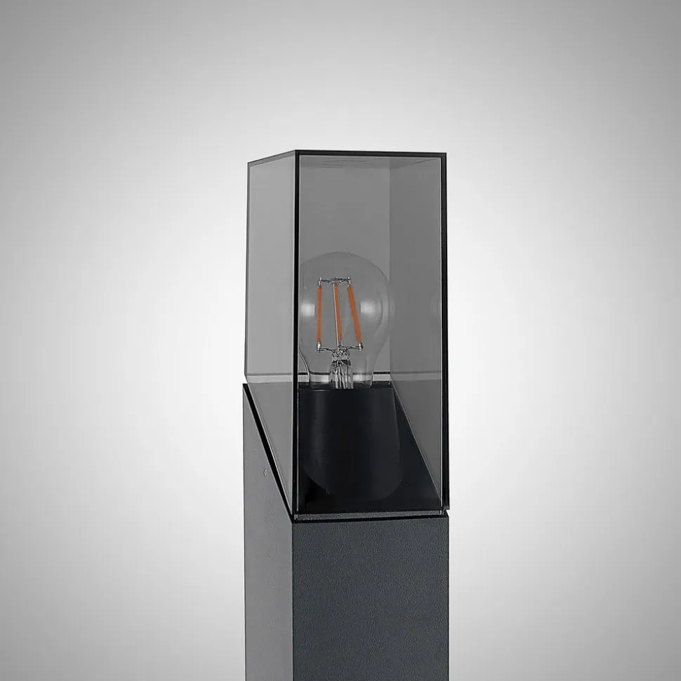 Lucande Fiola sokkellampe, 60 cm, antracit, IP54
