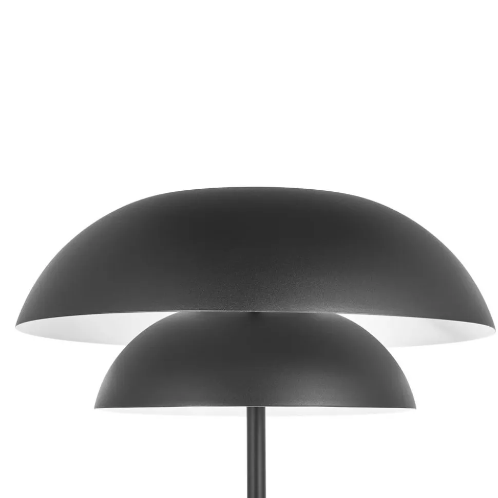 Lucande gulvlampe Kellina, 151 cm, sort, metal, E27