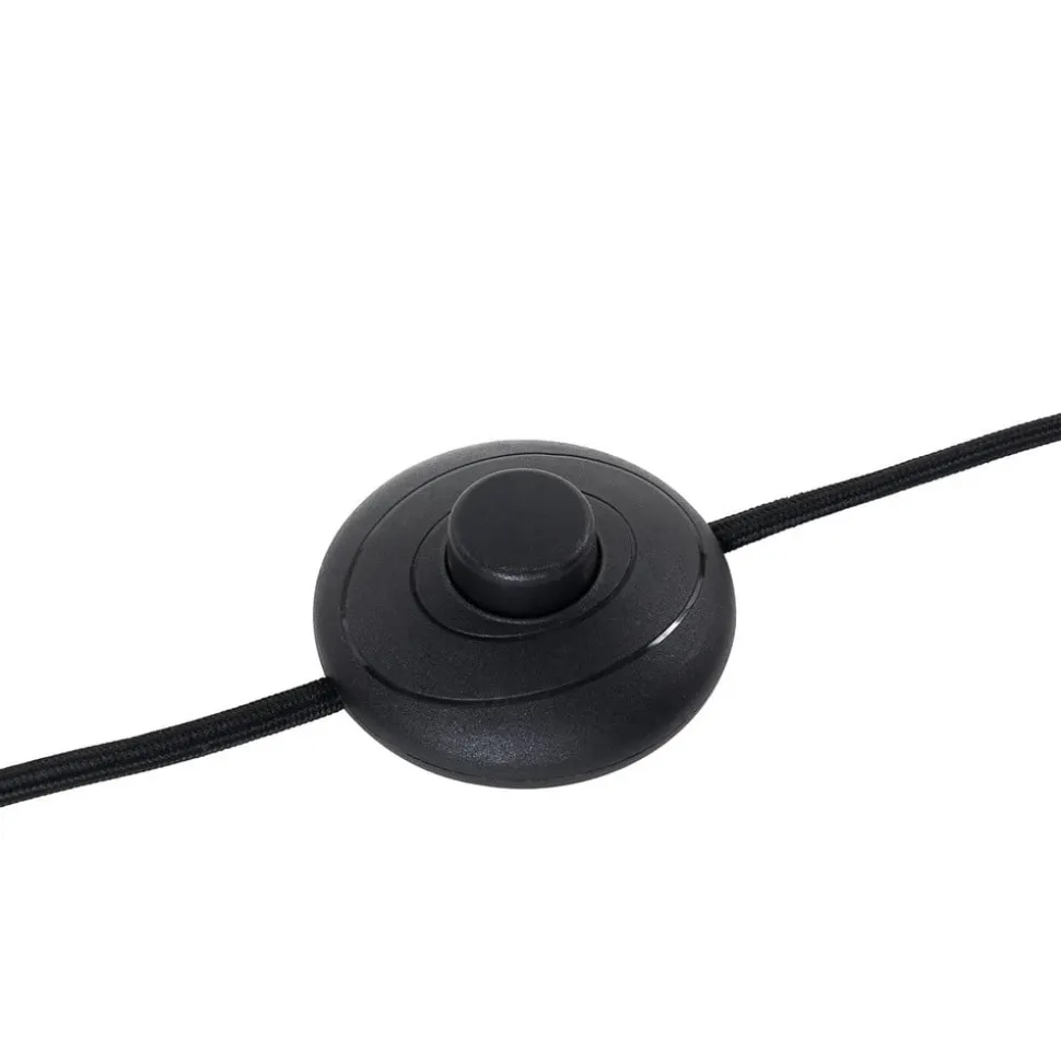 Lucande gulvlampe Kellina, 151 cm, sort, metal, E27