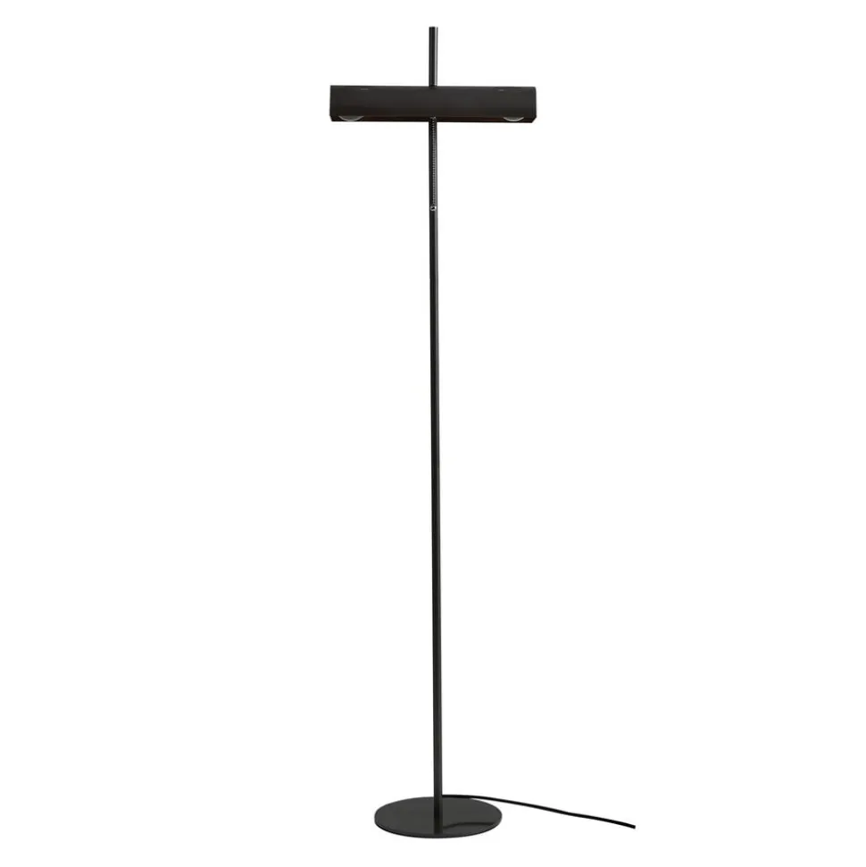 Lucande gulvlampe Nysira, grå metallic, 2 lyskilder