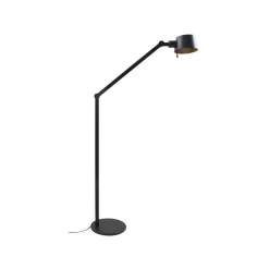 Lucande gulvlampe Silka, højde 173 cm, sort, metal