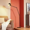 Lucande gulvlampe Silka, højde 216 cm, sort, metal