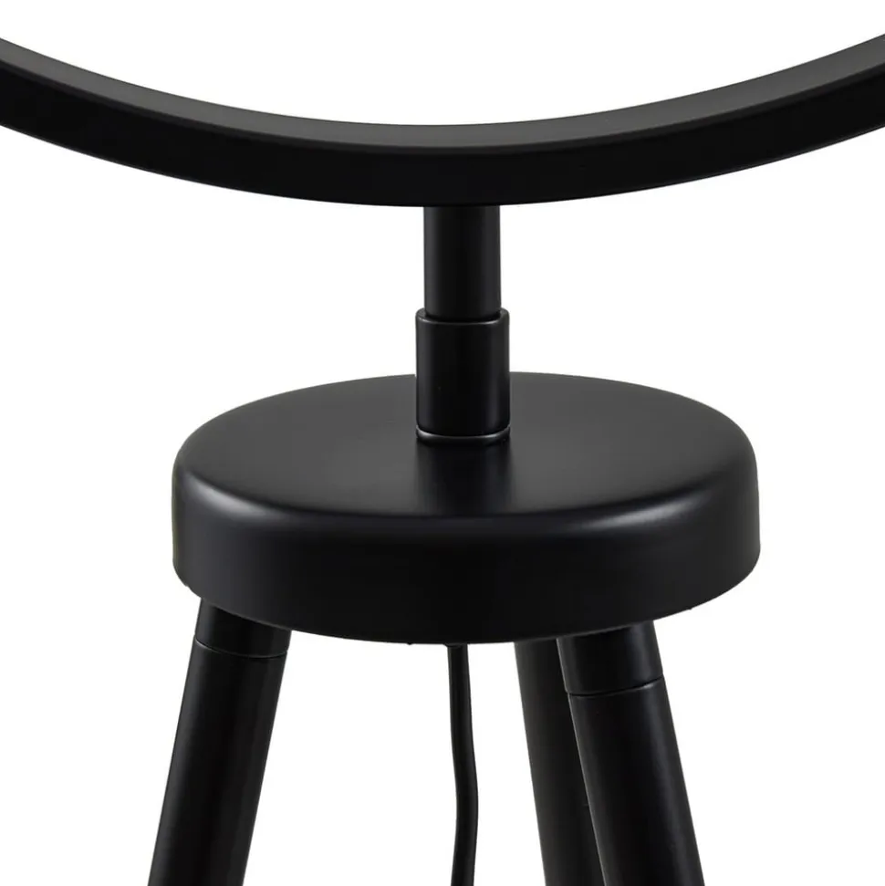 Lucande Helva gulvlampe, 150 cm, hvid/sort, drejelig