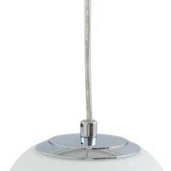 Lucande hængelampe Bidolo, kromfarvet, glas, Ø 15 cm, IP44