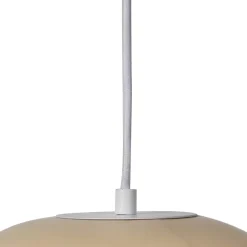 Lucande hængelampe Fidelo, hvid/gul, glas, keramik, 18 cm