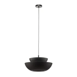 Lucande hængelampe Kellina, Ø 48 cm, sort, metal