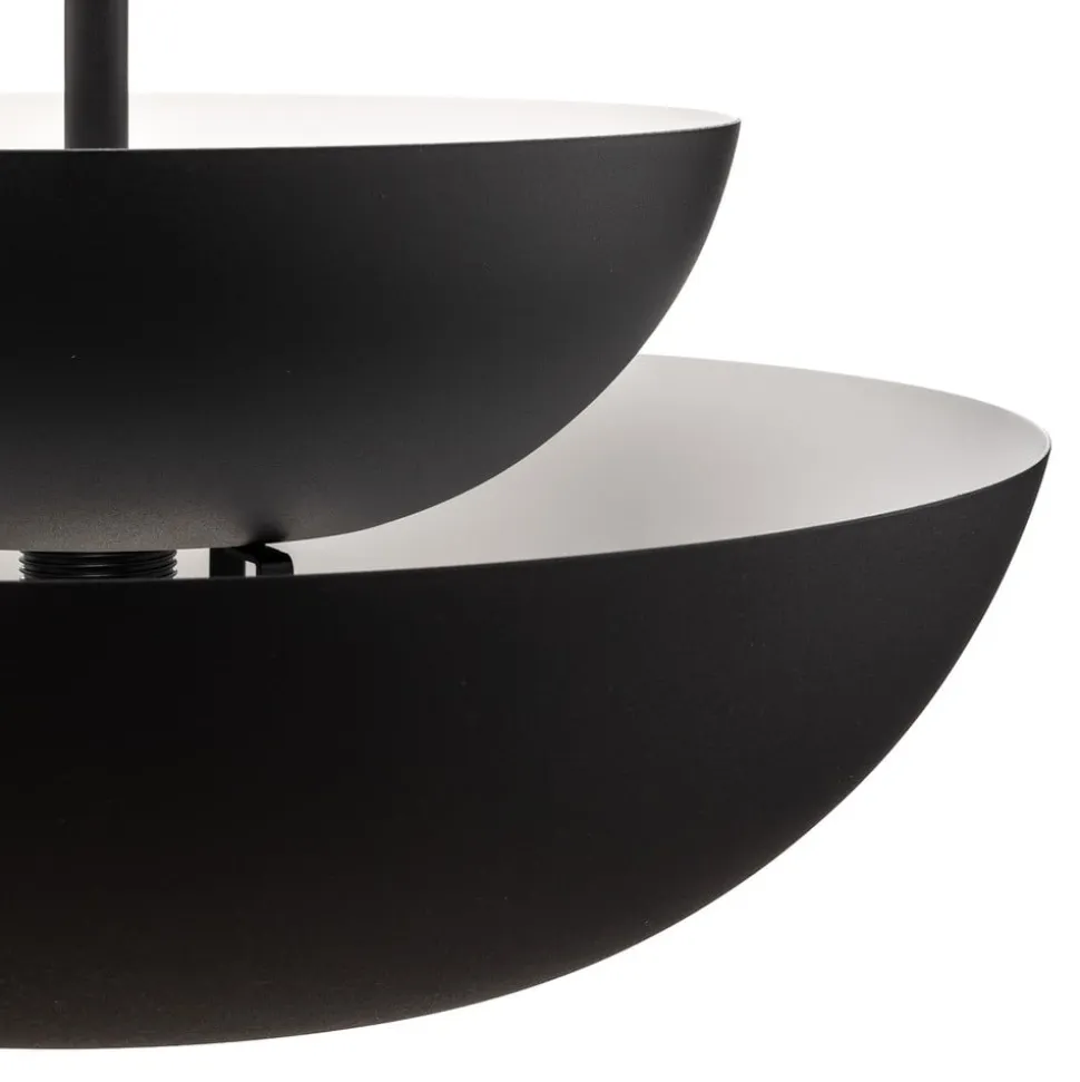 Lucande hængelampe Kellina, Ø 48 cm, sort, metal