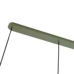 Lucande hængelampe Malisa, grøn, 3 lyskilder, metal, længde 90 cm