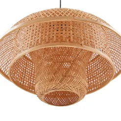 Lucande hængelampe Rasmina, bambus, Ø 50 cm, 1 lyskilde