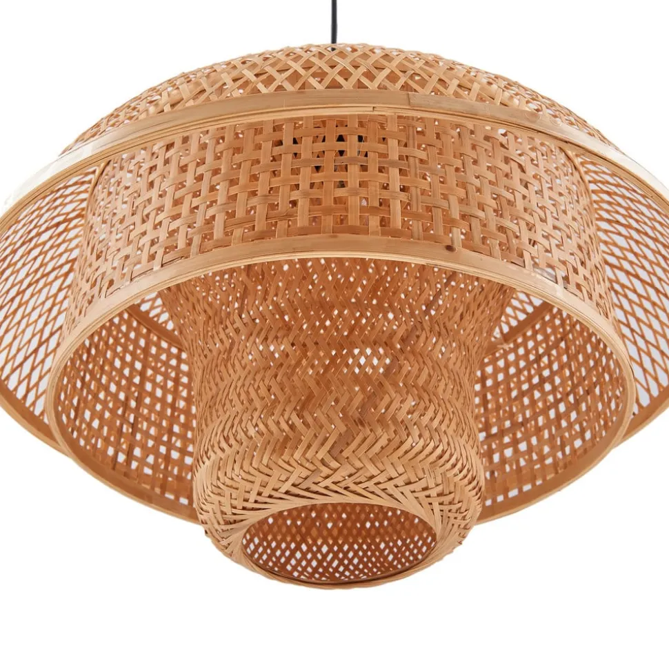 Lucande hængelampe Rasmina, bambus, Ø 50 cm, 1 lyskilde