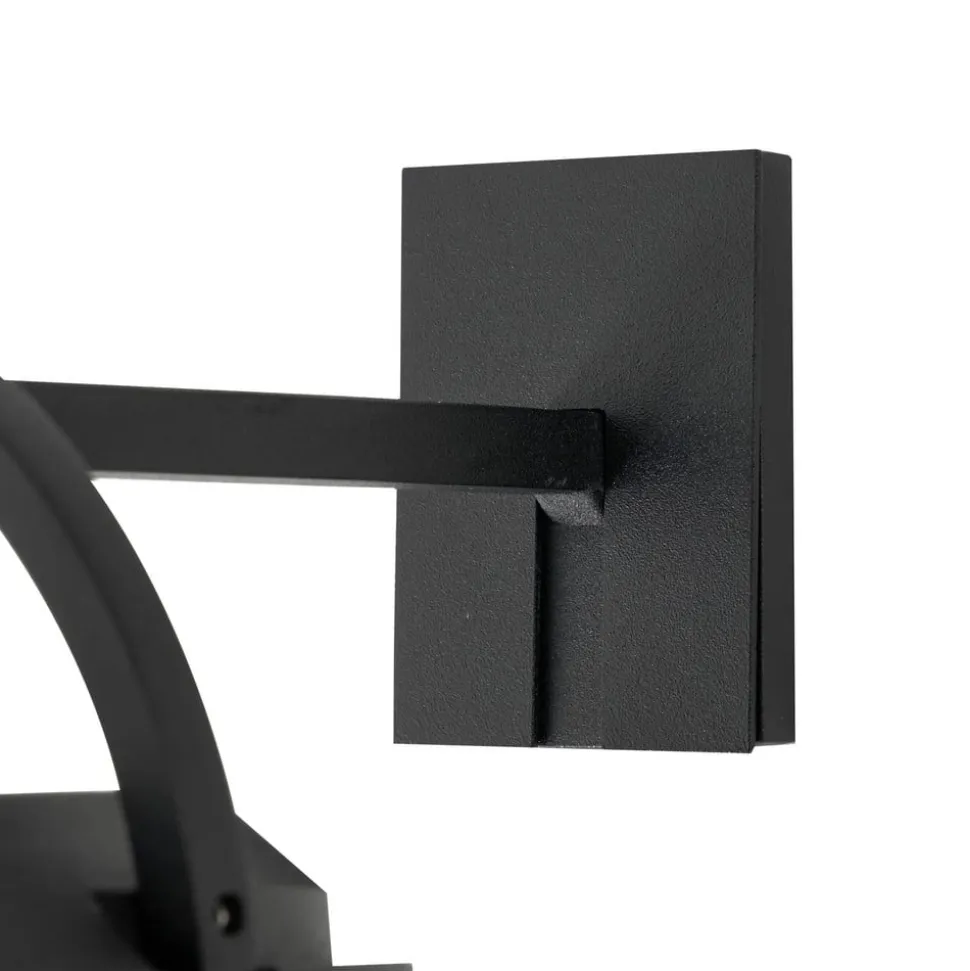 Lucande 2-i-1 LED-solcellelampe Tilena, sort, rund, aluminium