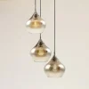 Lucande Jarven hængelampe, 3 lyskilder, sort, glas