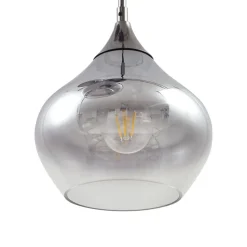 Lucande Jarven hængelampe, 3 lyskilder, sort, glas