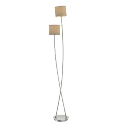 Lucande Juljana gulvlampe, 2 lk., stofskærme