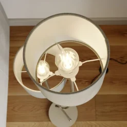 Lucande Juljana gulvlampe, 2 lk., stofskærme