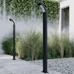 Lucande Juvia LED-vejlampe, 100 cm, antracit, metal, IP54