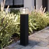 Lucande Keke sokkellampe, højde 50 cm, antracit, aluminium