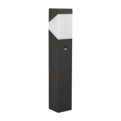Lucande Kiran sokkellampe, 60 cm, sensor, grå, IP44, E27