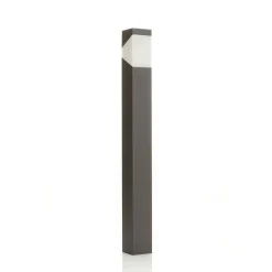 Lucande Kiran vejlampe, 100 cm, grå, metal, IP44, E27