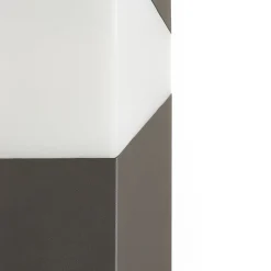 Lucande Kiran vejlampe, 100 cm, grå, metal, IP44, E27