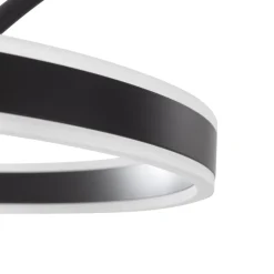 Lucande LED buelampe Yekta, sort, 183 cm, dæmpbar