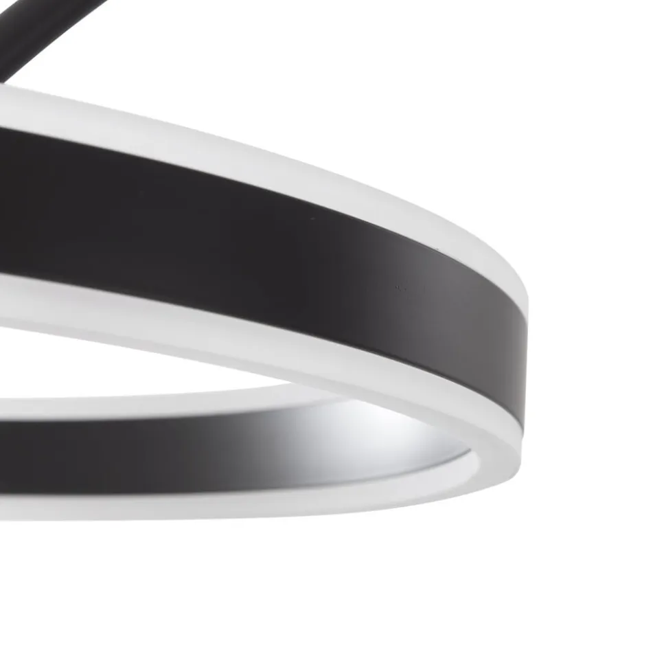 Lucande LED buelampe Yekta, sort, 183 cm, dæmpbar