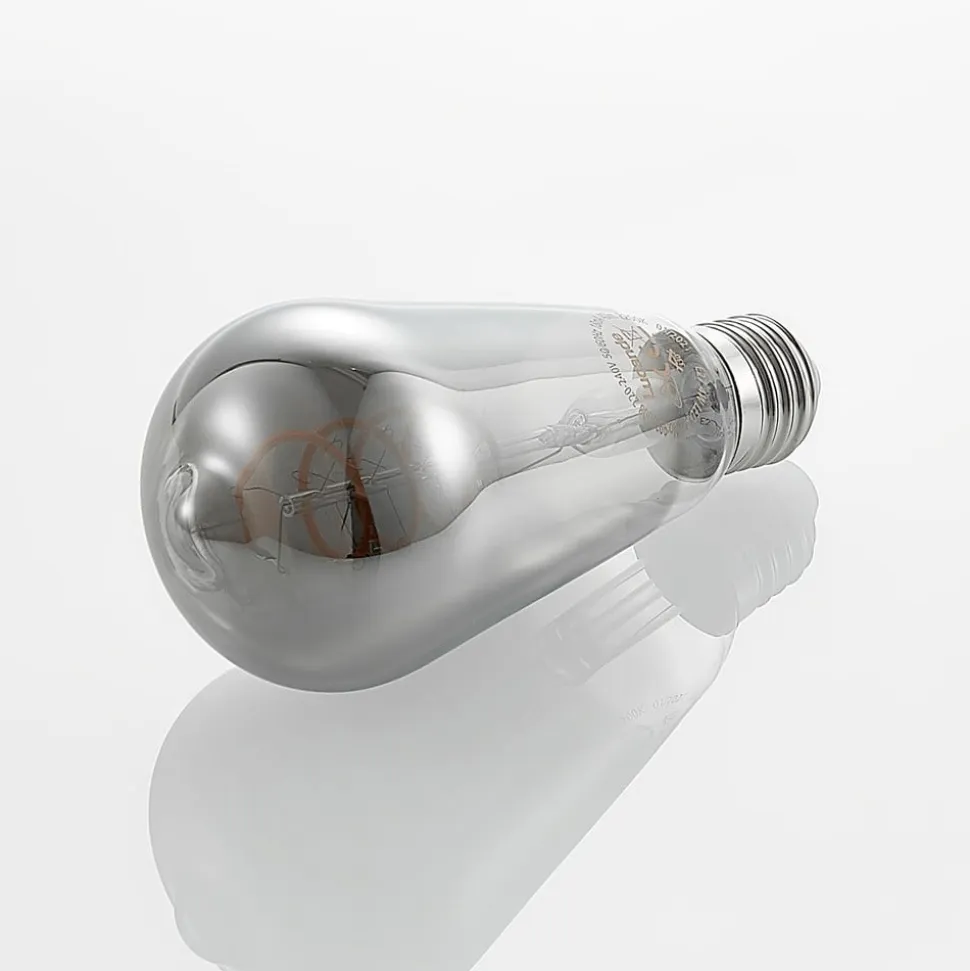 Lucande LED E27 ST64 4W 1.800K dæmpes, titan 5 stk