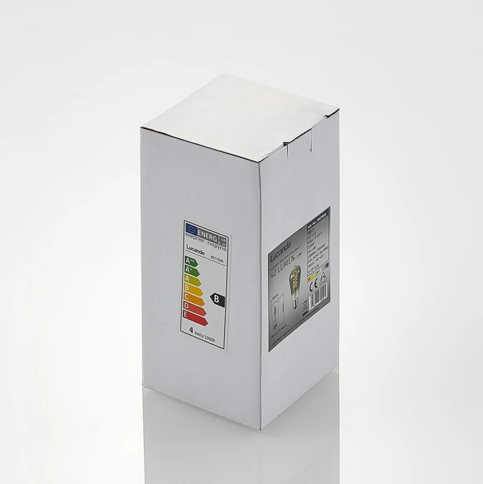 Lucande LED E27 ST64 4W 1.800K dæmpes, titan 5 stk