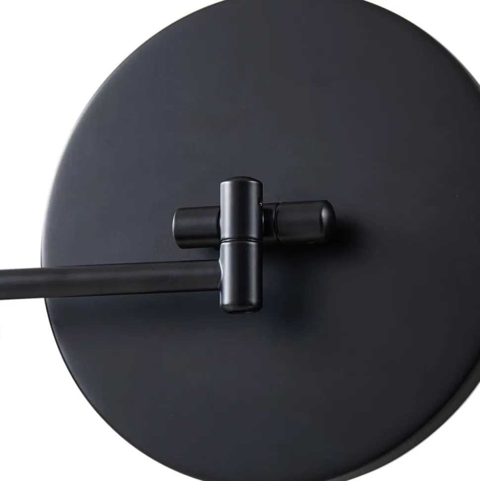 Lucande LED kosmetikspejl Fyria, sort, stål, CCT