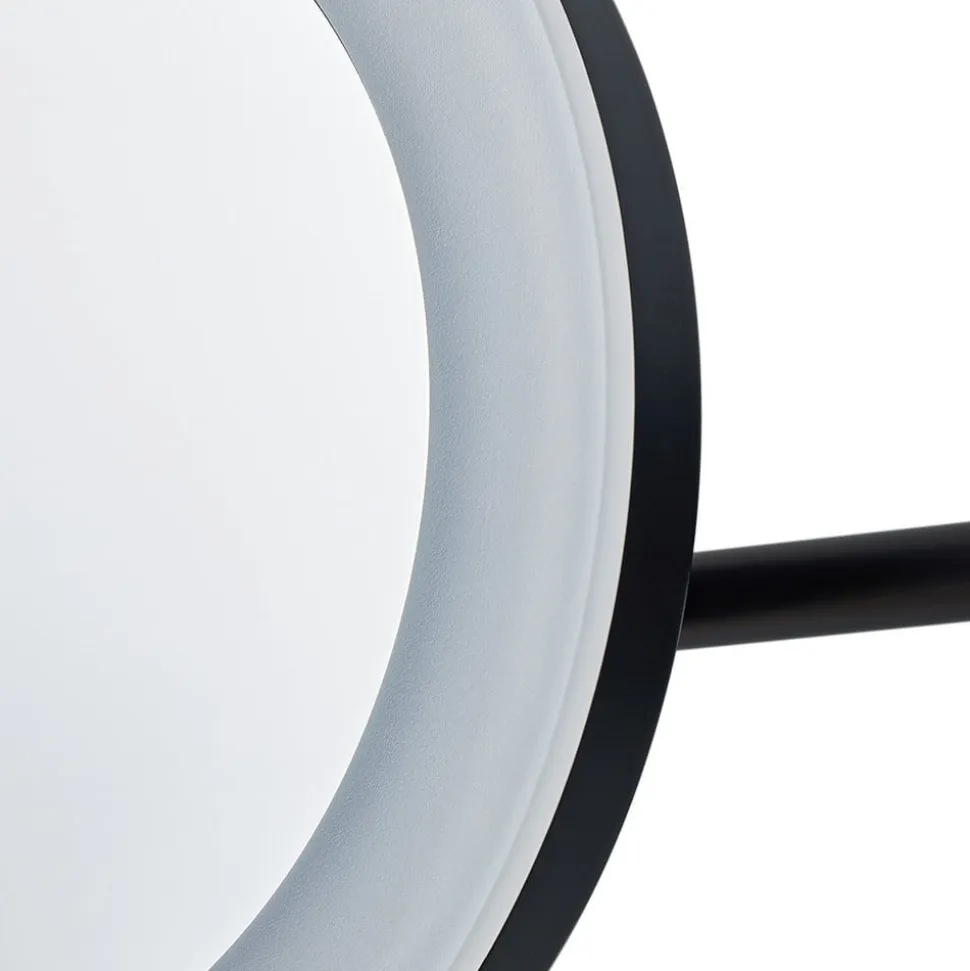 Lucande LED kosmetikspejl Fyria, sort, stål, CCT
