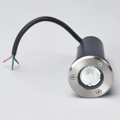 Lucande LED nedgravningslampe Kenan, Ø 7 cm, stål, IP67