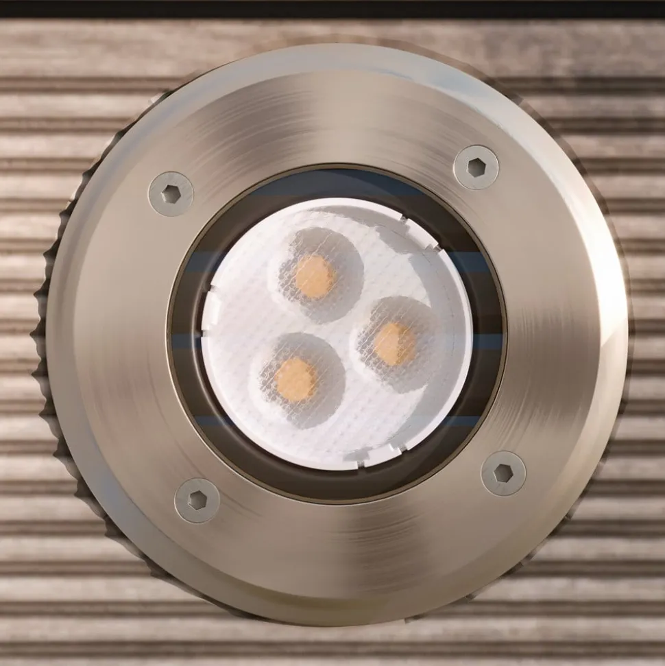 Lucande LED nedgravningslampe Ava, Ø 12 cm, rund, IP67