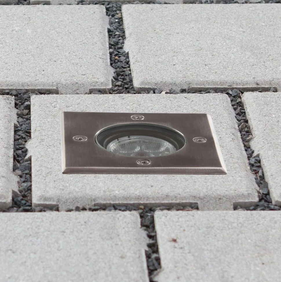 Lucande LED nedgravningslampe Ava, 12 cm x 12 cm, IP67